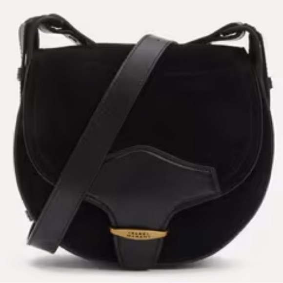 Isabel Marant Botsy black suede leather crossbody bag NWT - Picture 1 of 8